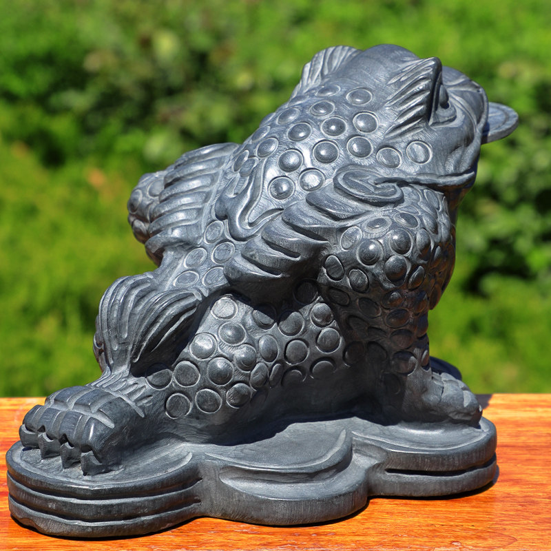 石雕石头青石金蟾三足蟾蜍金蝉摆件家用茶宠玄关石材雕刻三脚金蟾