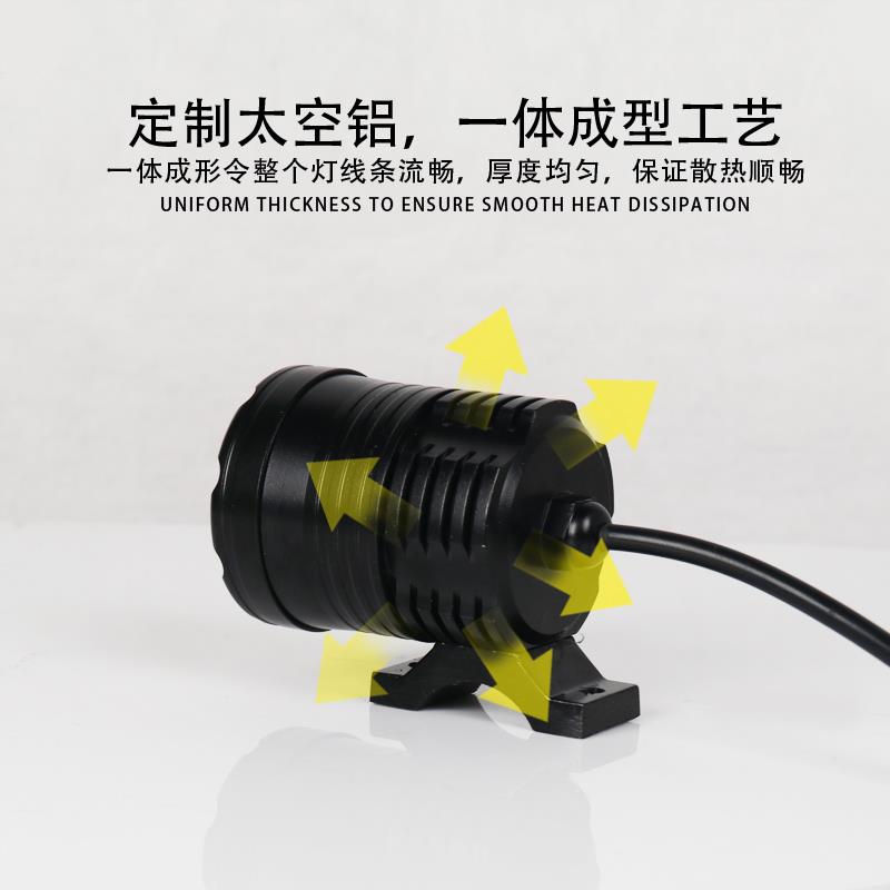 60W电动车前大灯外置射灯超亮12V60V鬼火摩托车LED大灯强光激光炮