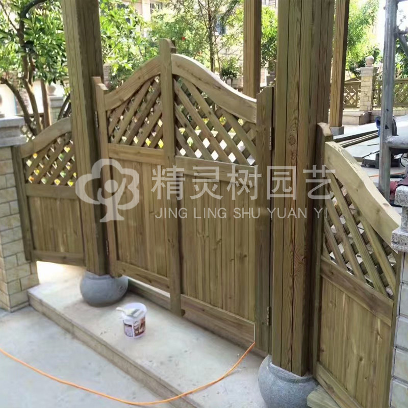 北京户外芬兰木深度防腐木地板栅栏庭院爬藤架花园围栏实木条板材