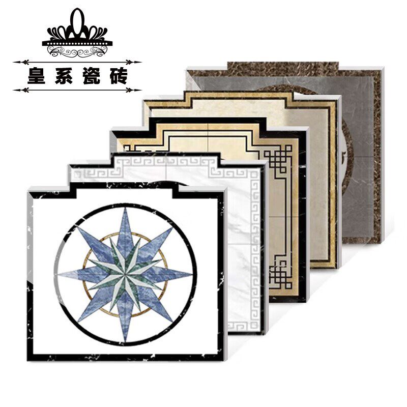 别墅公寓电梯拼花亮光瓷砖轿厢自建房防滑耐磨地砖地毯花订制地板