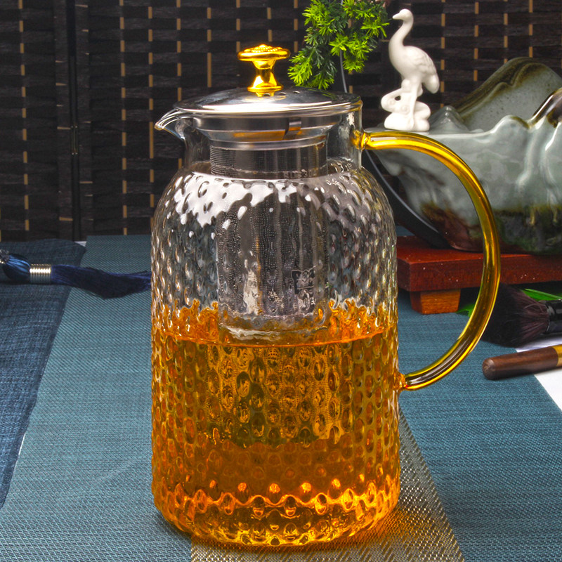 超大玻璃茶壶泡茶壶茶水过滤办公家用加厚茶具耐热耐高温煮水壶