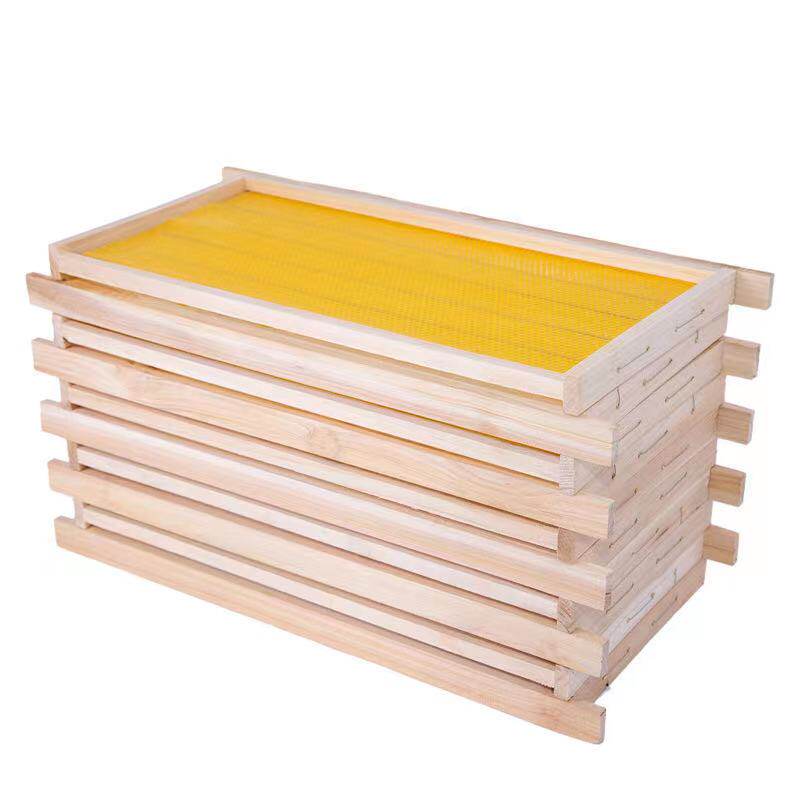 中蜂蜂蜡巢础带框巢础成品巢框巢脾中蜂蜜蜂杉木巢基蜜蜂巢框包邮