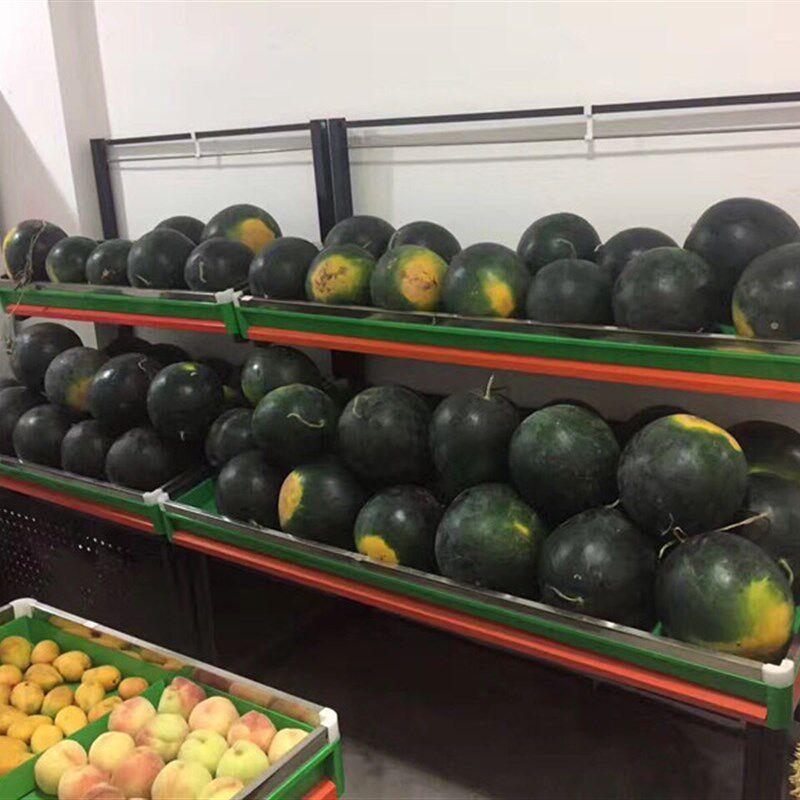 超市水果货架展示架水果店货架加厚水果蔬菜货架双层超市果蔬货架