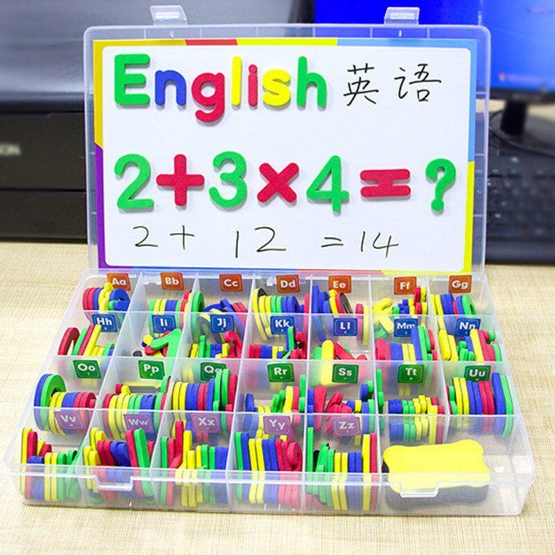 26个英文字母磁力贴儿童教具磁性黑板贴英语大小写单词数字白板贴