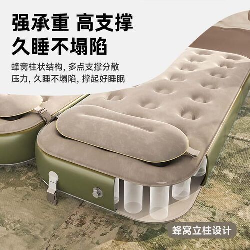 户外自动充气床垫野营气垫床打地铺家用加厚防潮双人沙发可拼接