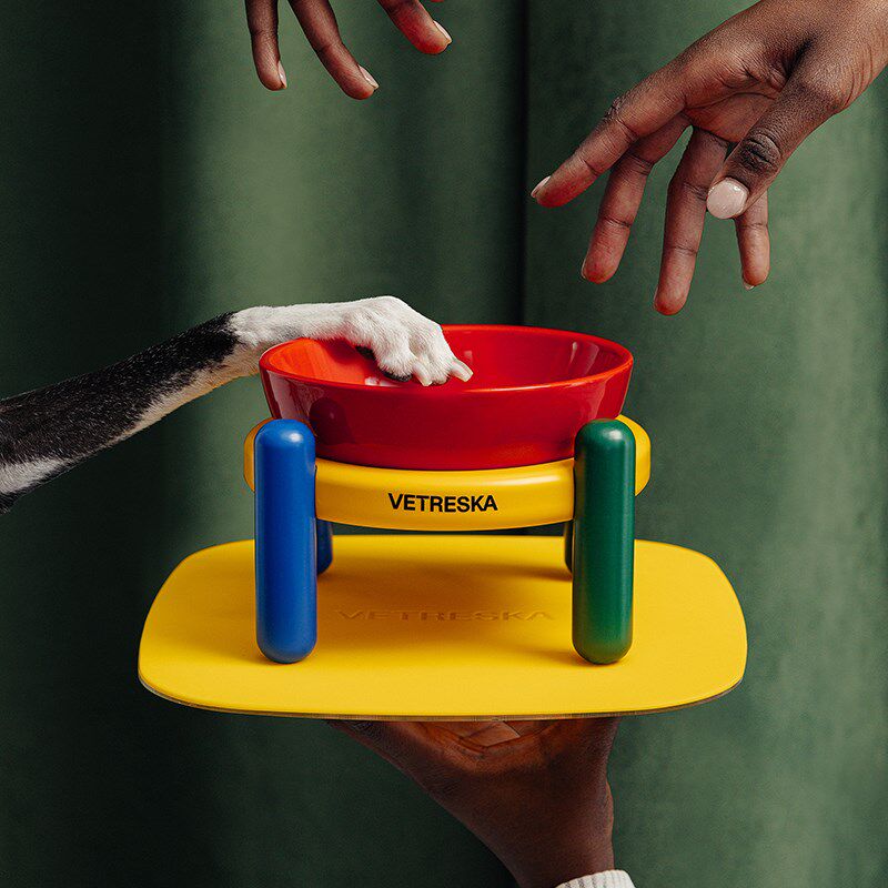 未卡Chroma宠物陶瓷碗垫套装猫碗狗碗保护颈椎猫食盆猫用犬用