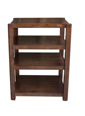 名匠 音响架子机柜胡桃木单四层支架落地 专业音响架 实木功放架