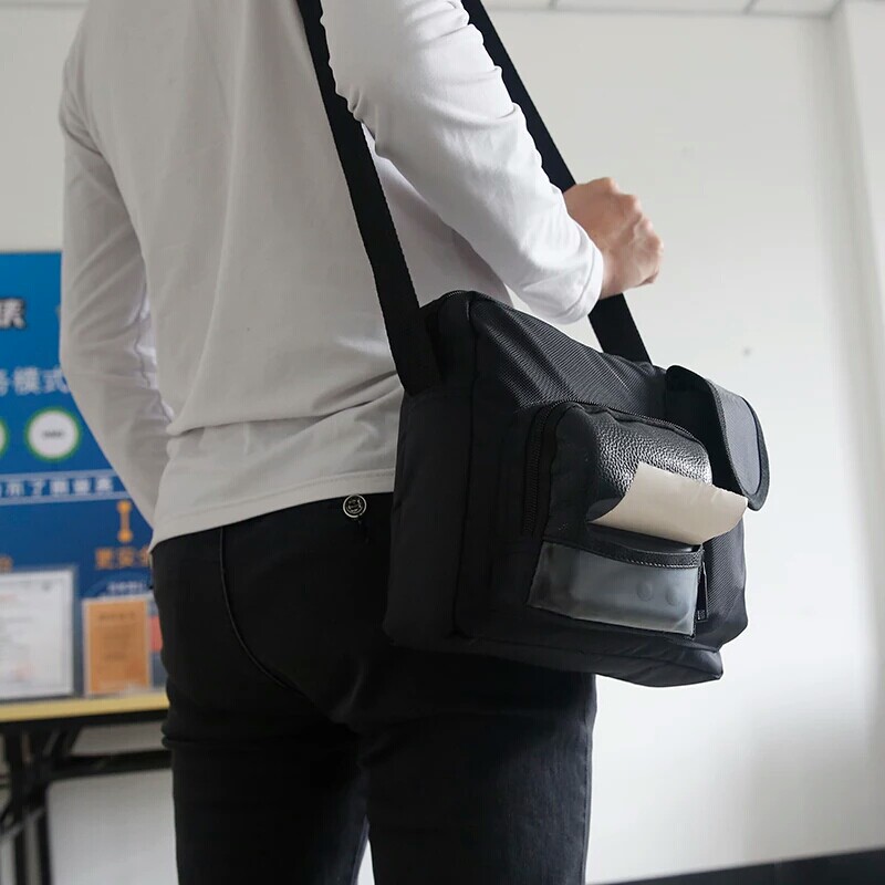 启锐汉印贺凯风火递快麦便携式蓝牙快递员电子面单打印机挎包背包 - 实物图