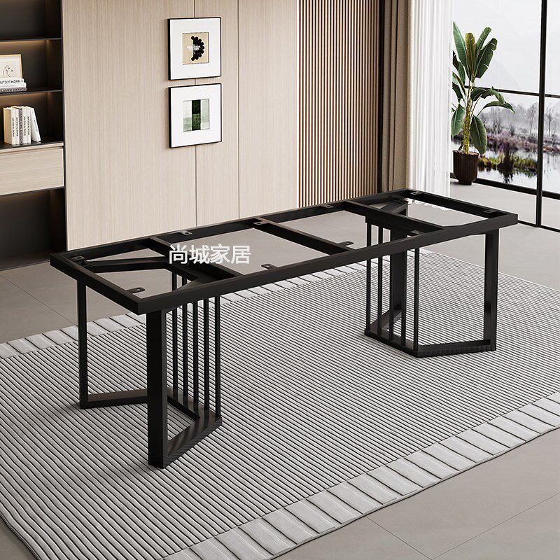 桌腿支架铁艺岩板大理石餐桌金属桌脚架子底座办公茶桌定制桌子腿