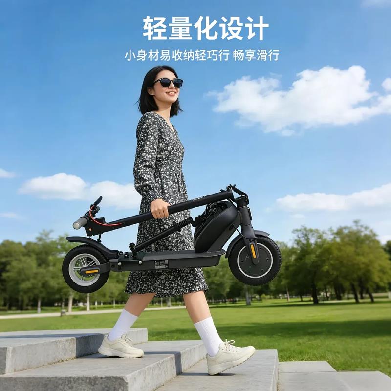 亲子电动滑板车母子车遛娃骑行代步带儿童上学超轻便携折叠踏板车