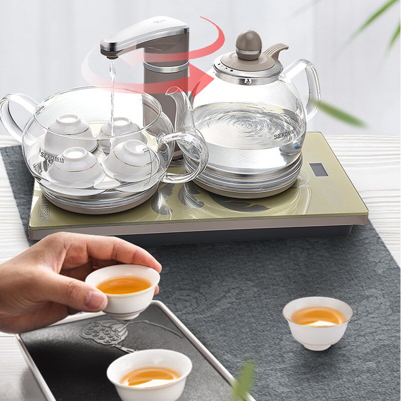 新功G16 全自动上水电热烧水壶煮茶器嵌入式茶台电磁炉茶具20x37