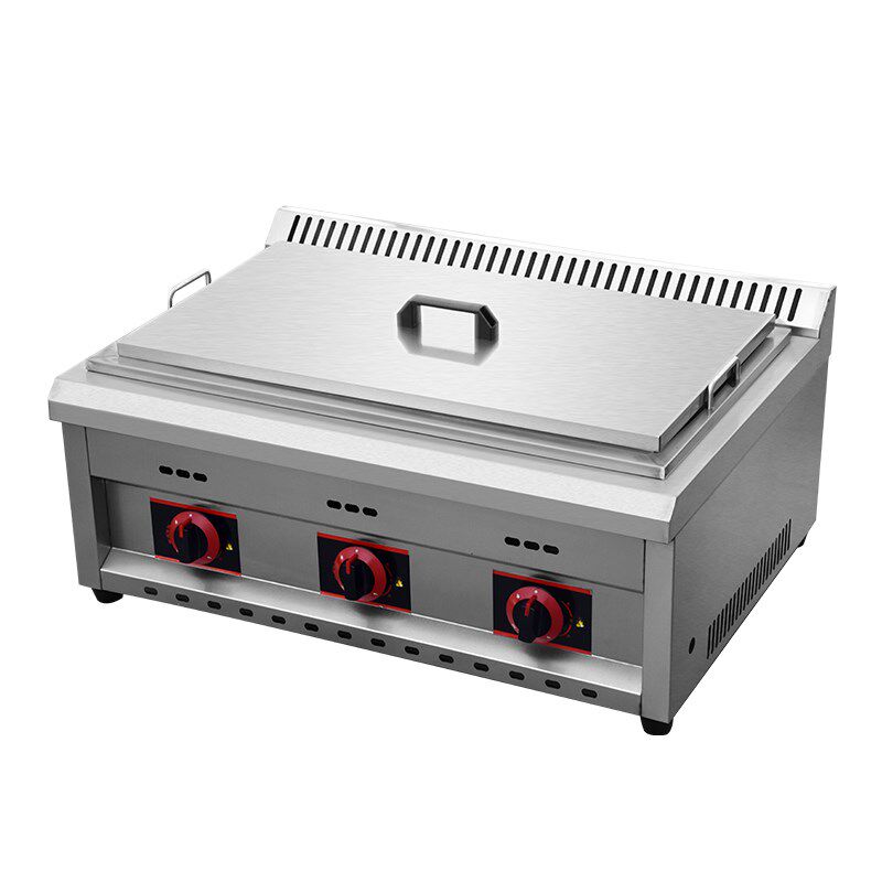 商用燃气锅贴煎饺子机摆摊生煎包专用锅铁板烧铁板设备炸淀粉肠锅