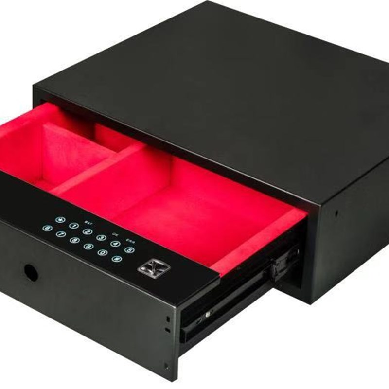 衣柜密码抽屉保险箱家用小型防盗保险柜办公隐藏指纹锁收钱箱包邮