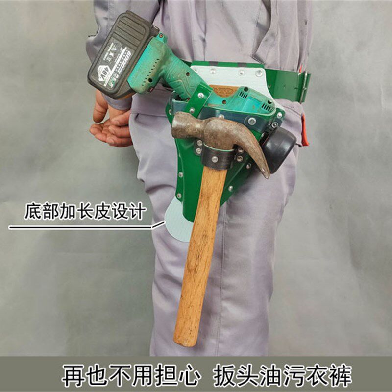 2024新款电动扳板手工具套工具包木工第五代架子工通用款绿色腰包