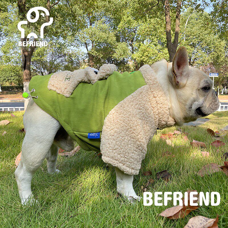TT宠物棉衣冬季保暖外套加厚灯芯绒棉服法斗雪纳瑞柴犬巴哥棉夹克