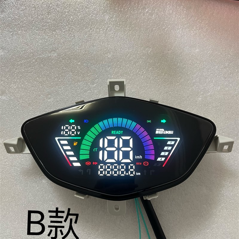 Y8小力鹰电动车LED显示屏仪表盘总成改装Y8仪表显示屏实时电压图片
