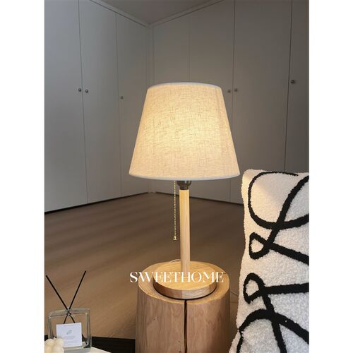 SweetHome *法式优雅 复古中古木艺客厅新中式装饰卧室床头台灯
