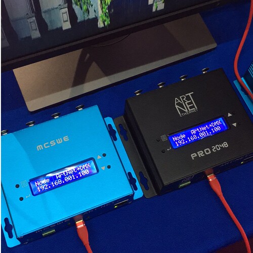 迈思新款双向4口ARTNET网络扩展器DMX512控制台灯带点光源WS2812