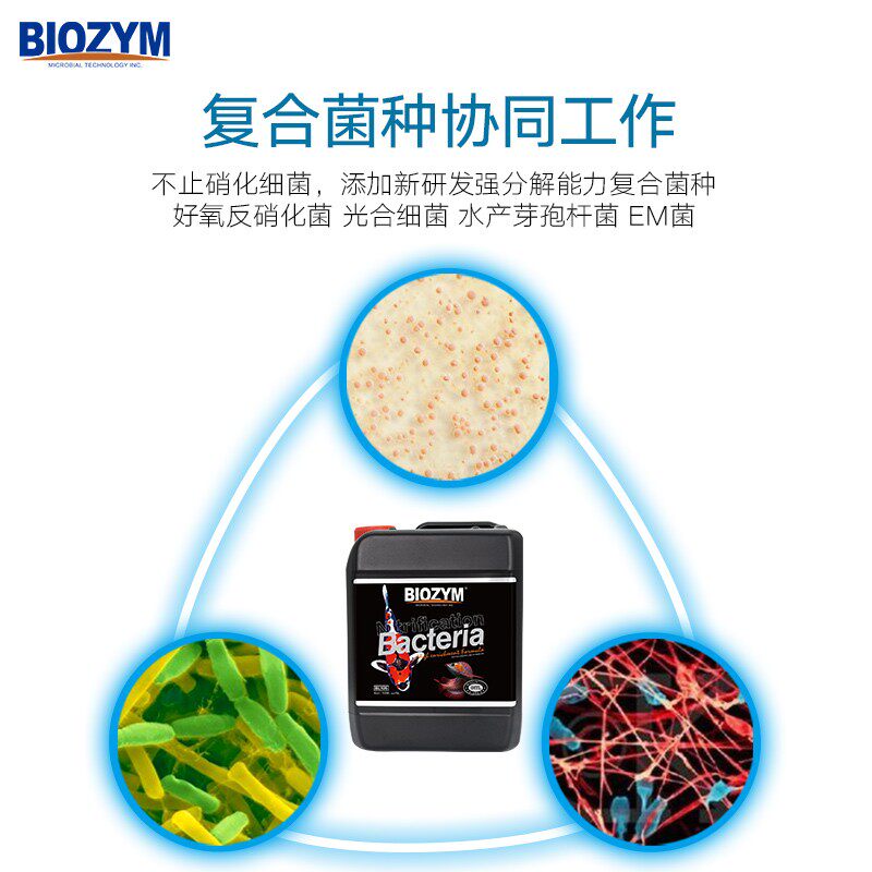 百因美硝化细菌锦鲤金鱼龙鱼鱼池5L硝化菌净水剂除藻剂水质稳定剂