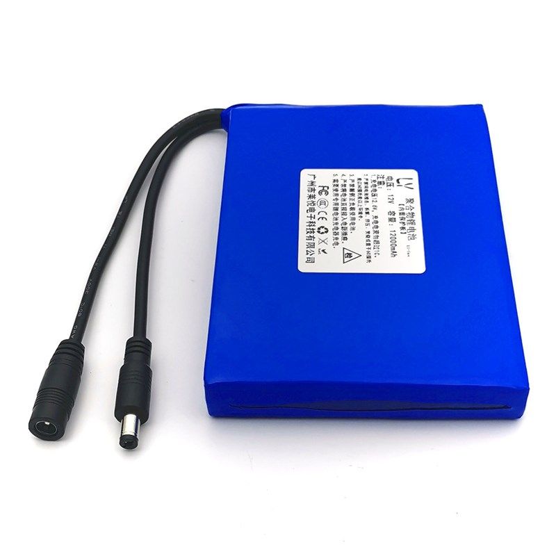 12V锂电池大容量聚合物LED灯可充电12.6伏电瓶组户外通用12000mah