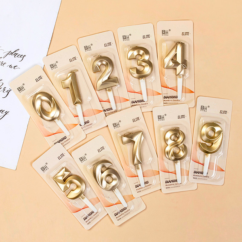 钻石数字蜡烛大号生日蜡烛周岁满月儿童生日派对蛋糕摆件蜡烛60盒图片