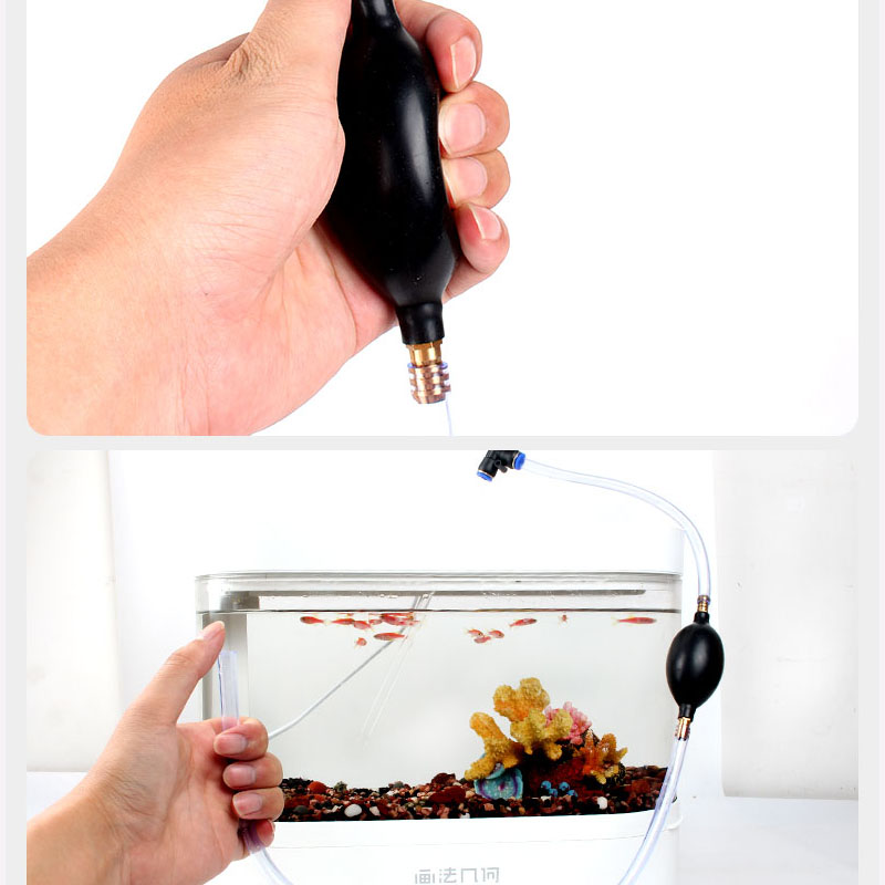 小型鱼缸换水器手动换水管吸便器吸粪器抽水器迷你吸水管清洁工具