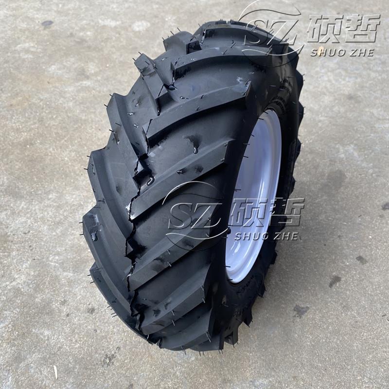 小型拖拉机车13X5.00-6寸内外胎16X6.50-8真空轮胎轮毂割草机轮胎