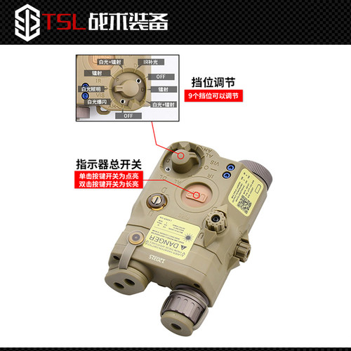 激光瞄准器peq15多功能战术镭射指示盒红外线M600C手电筒M300A灯