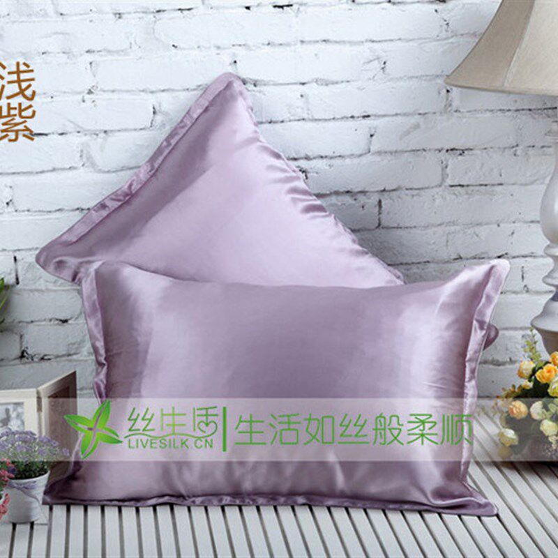 热卖新品100%桑蚕丝枕头套信封式重磅真丝枕套床品橡皮红每只