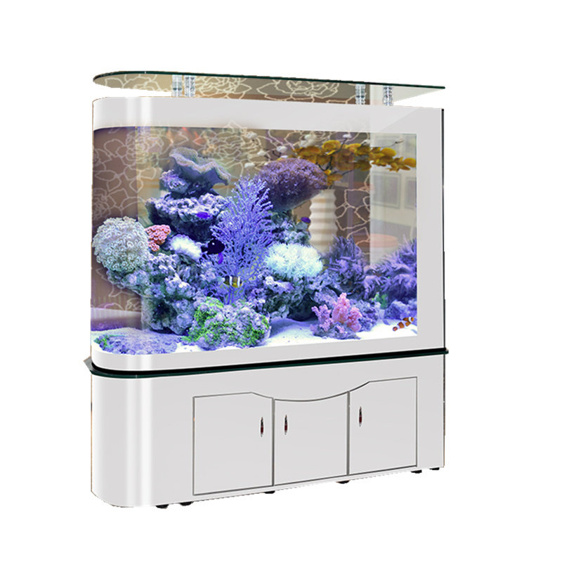 底滤子弹头鱼缸水族箱玻璃鱼缸下过滤金鱼缸屏风隔断可定制大中型