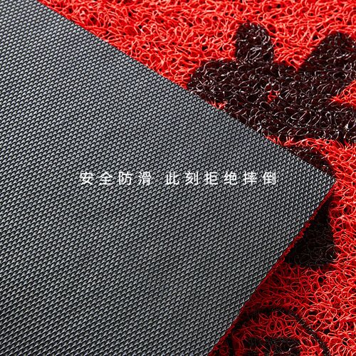 2025新款红色丝圈地垫入户门垫进门脚垫子防滑耐磨地毯喜庆可裁剪