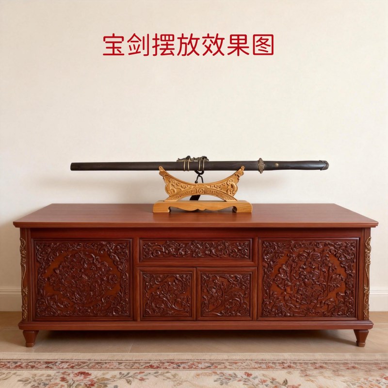 实木剑架剑托刀剑架武士刀剑支架汉剑太极剑摆放展示架兵器架底座图片
