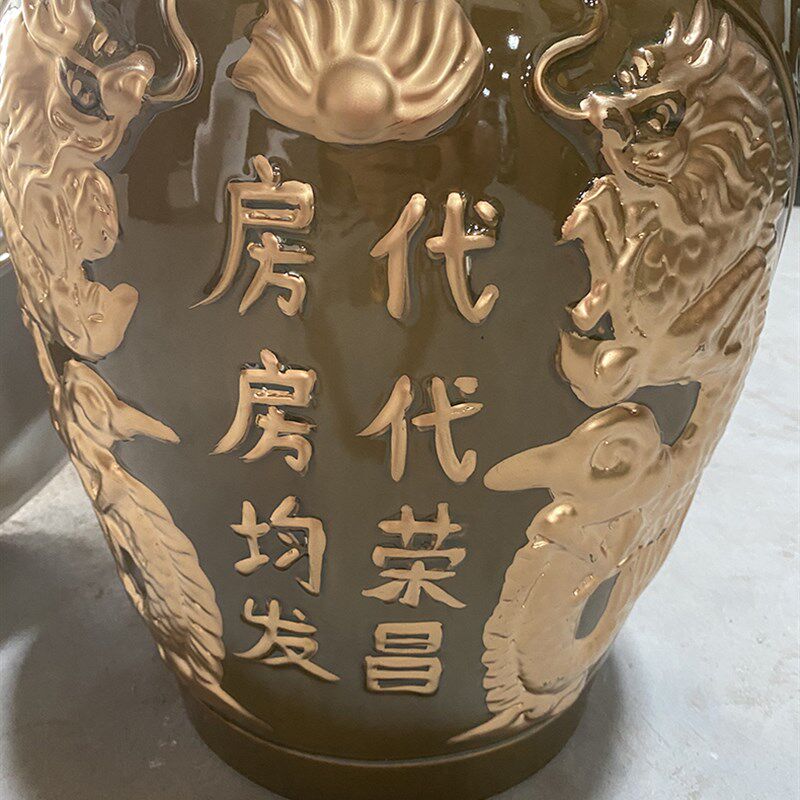 双龙大号陶瓷骨灰罐房房均发捡骨坛骨灰盒捡骨金坛骨灰瓮棺材