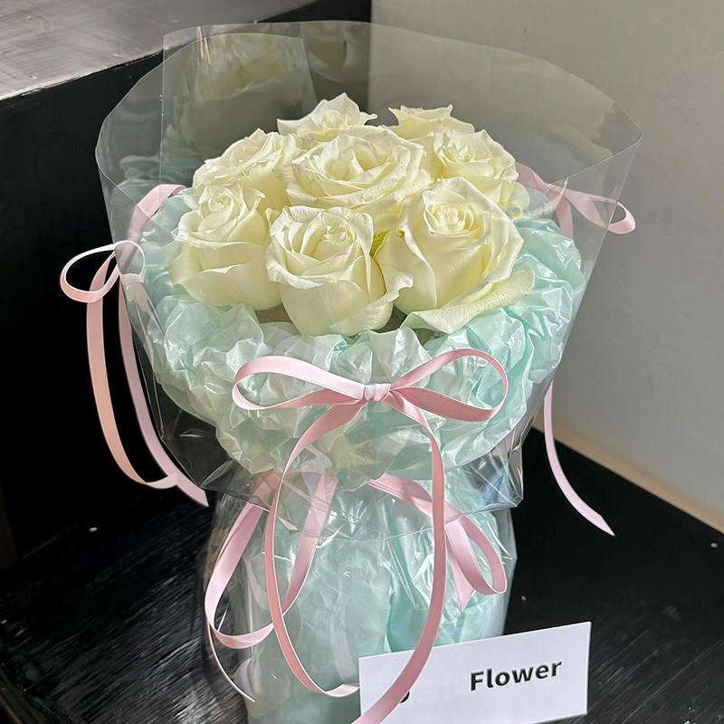 永生花芭蕾风玫瑰花束送女朋友闺蜜小清新仿真香皂花520生日礼物