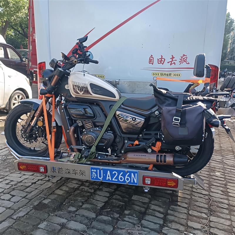 电动升降机车架房车不锈钢后挂推车架机车背架自动升降车架