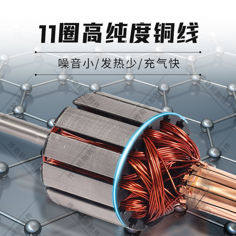 斯福特汽车车载打气泵随车金属双缸SUV铜芯充气加气泵便携式备用