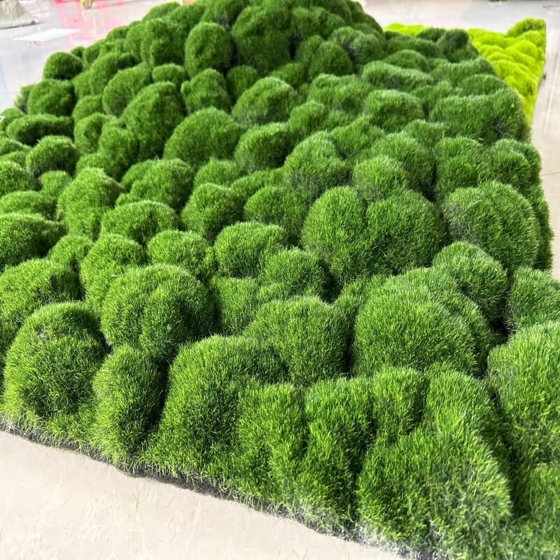 彷真青苔植毛地毯苔藓草皮植物墙背景墙装饰铺面室外装饰材料草坪