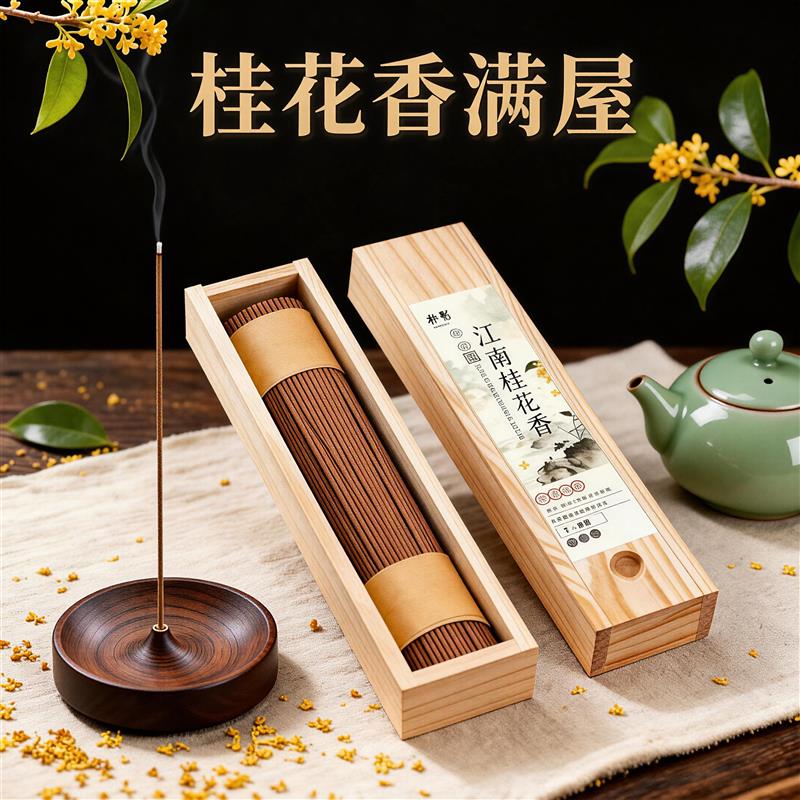 线香香薰沉香鹅梨帐中香熏香插檀香卧室内持久家用焚香炉中式伴睡