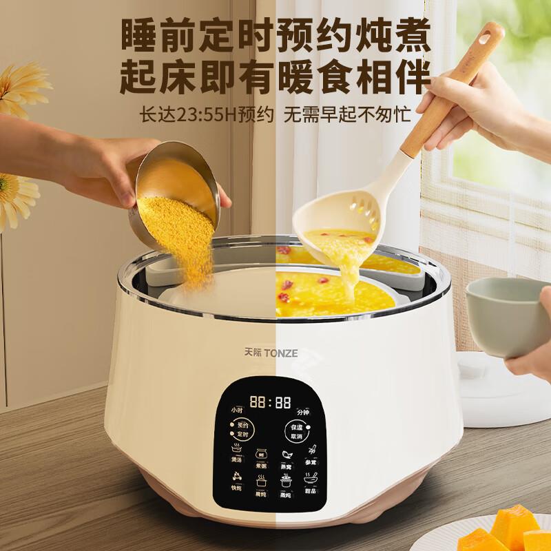 天际电炖锅全自动炖盅隔水炖家用多功能煲汤锅电蒸锅煮粥陶瓷炖盅