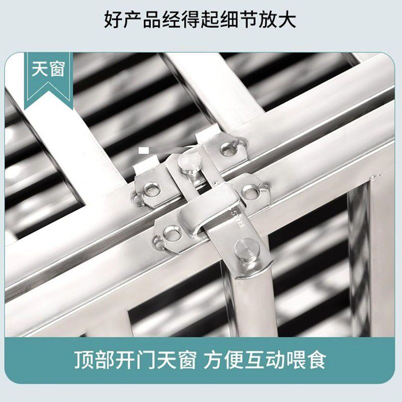 304不锈钢狗笼子大型狗笼加厚方管带厕所金毛萨摩耶边牧拉布拉多
