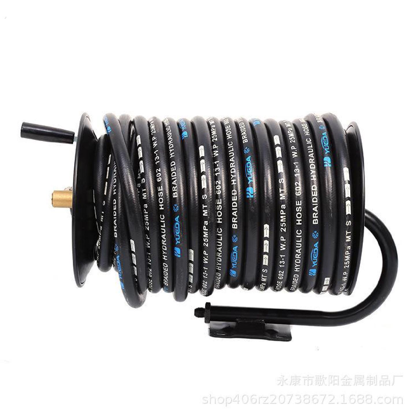 30米便携收纳盘管器黄油机卷管器洗车机环卫车手动卷管器