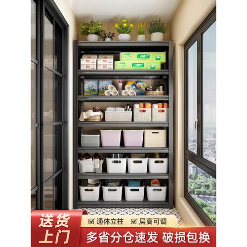 阳台置物架多层落地家用钢制货架展示架仓库储物架杂物收纳铁架子