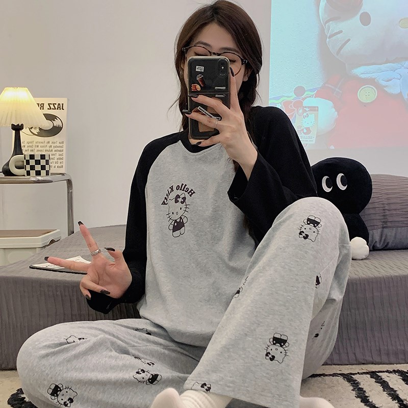 孕妇睡衣春秋款产后带胸垫产妇哺乳衣夏季薄款网红待产产检月子服