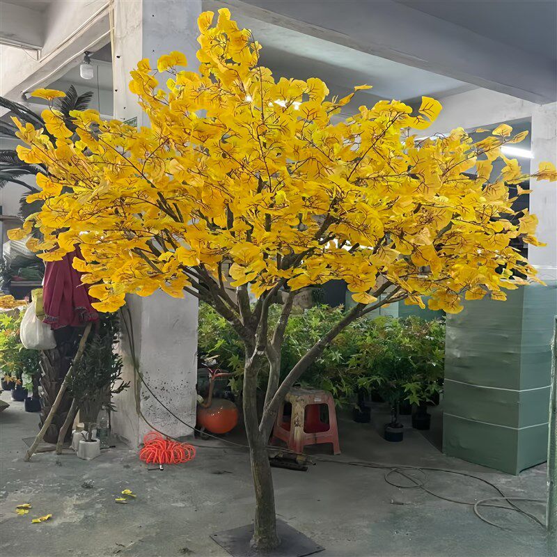 仿真银杏大型仿生假树橱窗装饰落地造景许愿树室内外婚庆道具景观