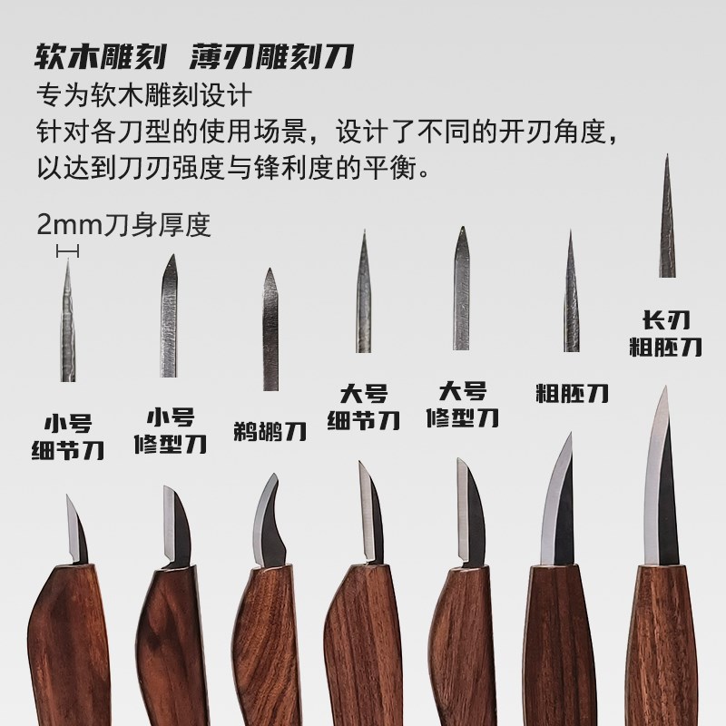 刻刀木雕工具全套专业木工雕刻刀刻线刀手工diy木刻木头雕刻套装