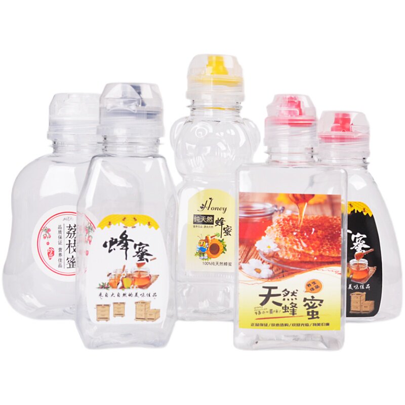 防漏尖嘴蜂蜜瓶塑料瓶1斤2斤挤压瓶蜜瓶便携方便倒小管蜜分装瓶