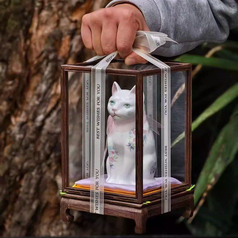 原创陶瓷招财猫摆件店铺开业礼品家居装饰招财摆件创意礼物送闺蜜