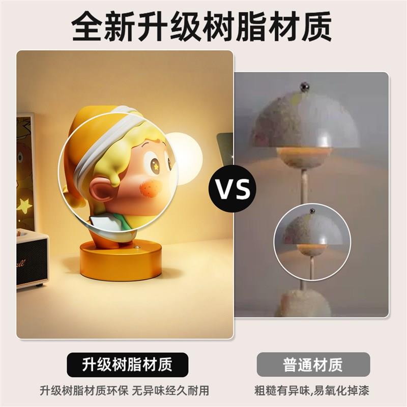 创意台灯小夜灯2026新款儿童卧室床头灯桌面气氛灯装饰品摆件礼物