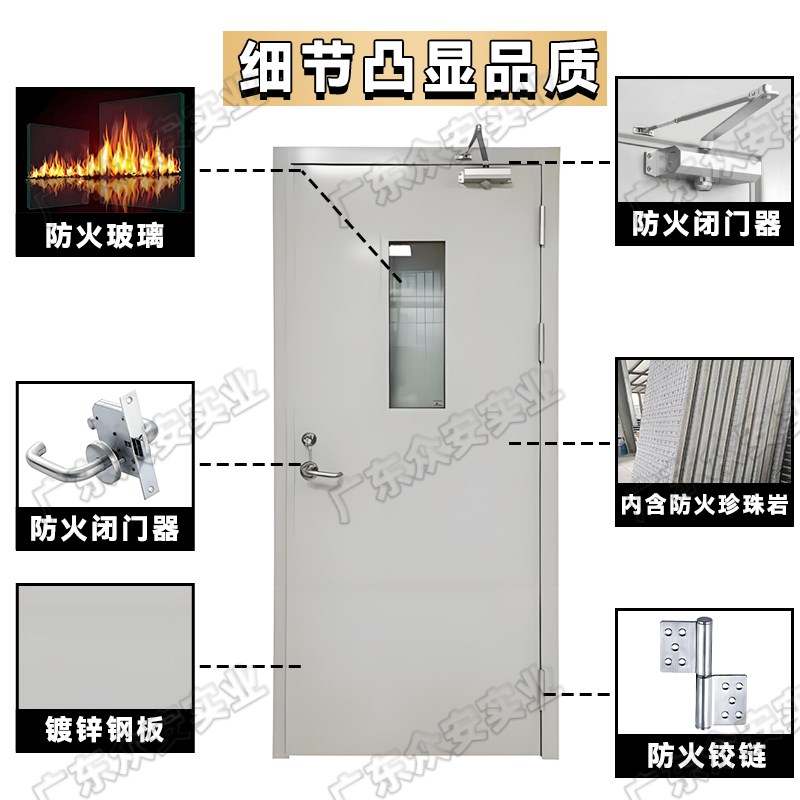 钢制质隔热防火门电梯机房a一级甲乙消防安全防火门工程可包安装