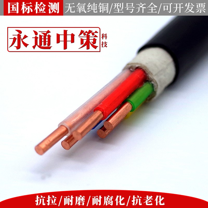 永通中策国标YJV 铜芯电力电缆0.6/1KV单芯10-400平方动力电缆线